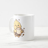Süße Küken-Latte-Herz-Kaffeetasse Kaffeetasse (Vorderseite Links)