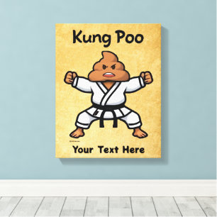 Süße Kung Poo Karate Leinwanddruck