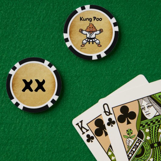 Süße Kung Poo Karate Pokerchips (Pokertisch (doppelt))