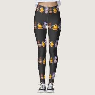 Süße Künstler Dessert Charaktere Kawaii Lebensmitt Leggings