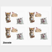 Süße künstlerische Ästhetik-Aufkleber für Laptop  Rechteckiger Aufkleber (Blatt)