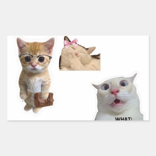 Süße künstlerische Ästhetik-Aufkleber für Laptop  Rechteckiger Aufkleber (Vorderseite)