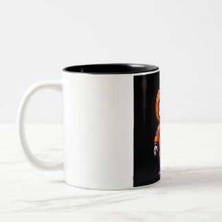 Süße Kunstspielzeug-Skelett-Halloween-Design Zweifarbige Tasse