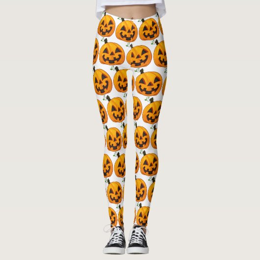 Süsse Kürbis Allround-Over-Print-Leggings Leggings (Vorderseite)