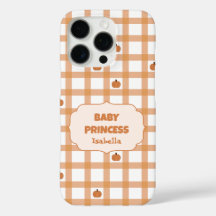 Süße Kürbis-Gingham-Baby-Prinzessin