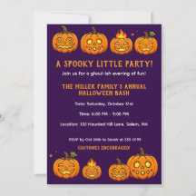 Süße Kürbis-Grüßkarte zur kleinen Halloween-Party
