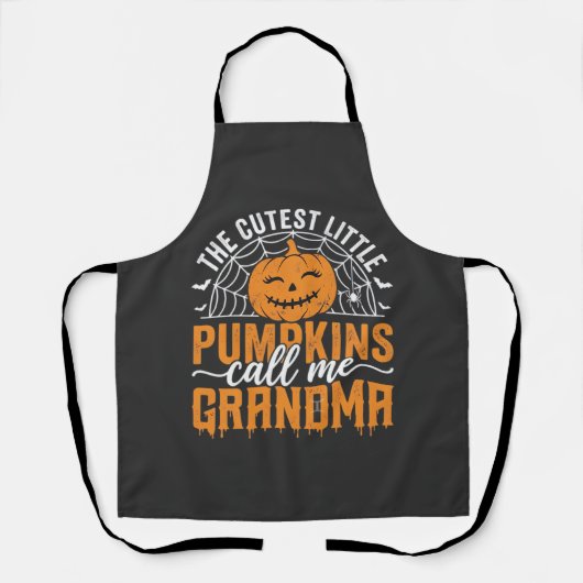 Süße Kürbis-Oma Halloween-Design_1 Schürze (Vorderseite)