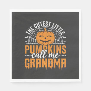 Süße Kürbis-Oma Halloween-Design_1 Serviette