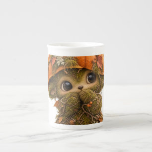 Süße Kürbis-Waldkreatur-Tasse Porzellantasse