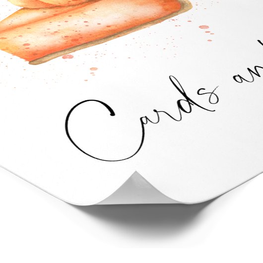 Süsse Kürbisbannerkarten und Geschenke Poster (Ecke)