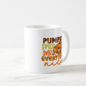Süße Kürbisgewürz-Wortkunst Kaffeetasse (VorderseiteRechts)