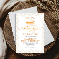 Süsse Kürbiskuchen Herbst kariert Erster Geburtsta