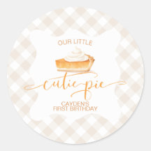 Süsse Kürbiskuchen Herbst kariert Erster Geburtsta