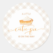 Süsse Kürbiskuchen Herbst karierte Babydusche