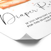 Süsse Kürbiskuchen Windeln Tombola Poster (Ecke)