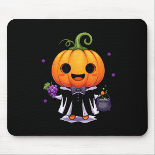 Süße Kürbiskürbis-Hexen-Halloween-Süßigkeiten oder Mousepad