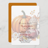 Süße Kürbislatte ist auf dem Weg Einladung (Vorne/Hinten)