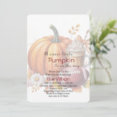 Süße Kürbislatte ist auf dem Weg Einladung (Stehend Vorderseite)