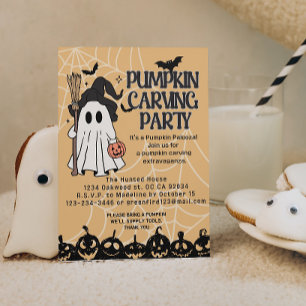 Süße Kürbisschnitzereien Halloween-Einladungen Einladung