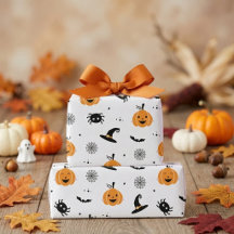 Süße Kürbisse, Spinnen und Fledermäuse Halloween
