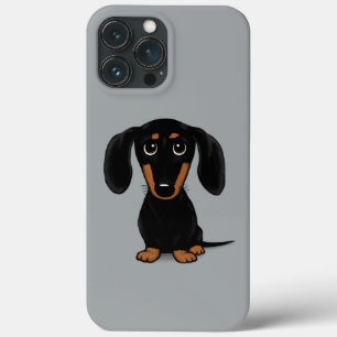 Süße Kurzhaar-Schwarzbraune Dachshund Case-Mate iPhone Hülle