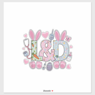 Süße L&D Entbindungs- und Entbindungsstation Krank Aufkleber