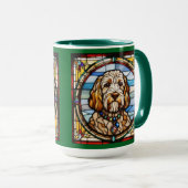 Süße Labradoodle-Kaffeetasse Tasse (VorderseiteRechts)