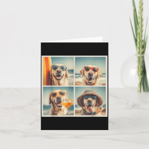 Süße Labrador-Hunde mit Sonnenbrille Urlaub Strand Karte