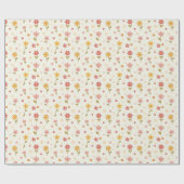 Süße lächelnde Blume Geschenkpapier (Flach)