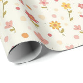 Süße lächelnde Blume Geschenkpapier (Rolleneckpunkt)