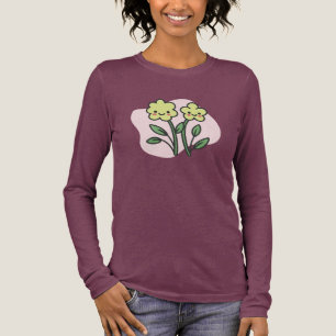 Süße lächelnde Blumen Pastellrosa Damen- Tri-Blend Shirt