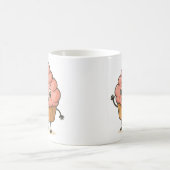 Süße lächelnde Cupcake-Tasse Kaffeetasse (Mittel)