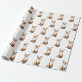 Süße lächelnde Füchse Geburtstag Geschenkpapier (Ungerollt)