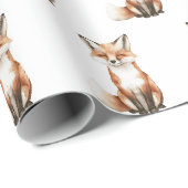 Süße lächelnde Füchse Geburtstag Geschenkpapier (Rolleneckpunkt)
