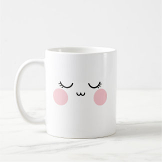 Süße lächelnde Gesichts-Tasse Moderne Ästhetik Kaffeetasse