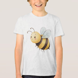Süße lächelnde Hummel-Illustration Tri-Blend Shirt