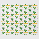 Süße lächelnde Kaktus-Illustration Geschenkpapier (Flach)