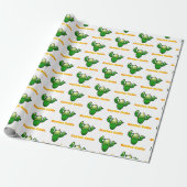 Süße lächelnde Kaktus-Illustration Geschenkpapier (Ungerollt)