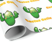 Süße lächelnde Kaktus-Illustration Geschenkpapier (Rolleneckpunkt)