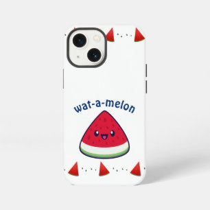 Süße lächelnde Kawaii Wassermelone iPhone 13 Mini Hülle