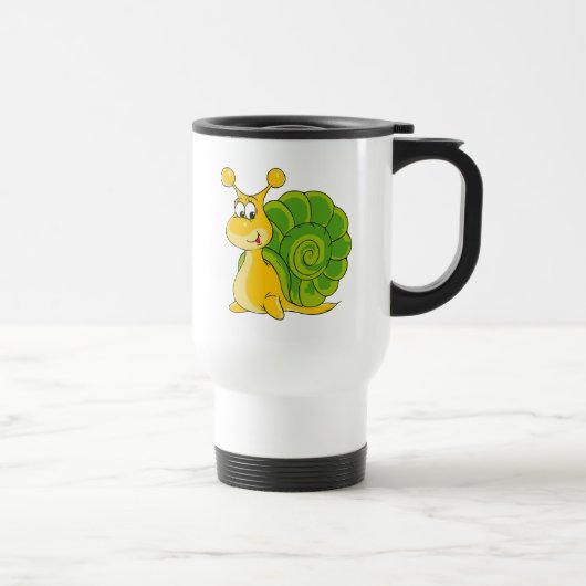 Süße lächelnde Schnecke Reisebecher (Rechts)