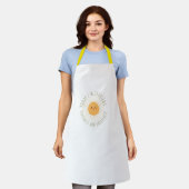 Süße lächelnde Sonne All-Over Print Schürze (Getragen)