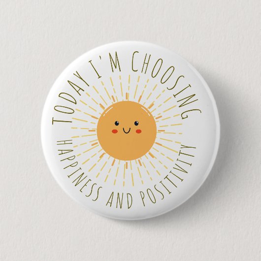 Süße lächelnde Sonne Button (Vorderseite)