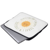 Süße lächelnde Sonne Laptopschutzhülle (Vorne Knopf)
