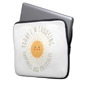 Süße lächelnde Sonne Laptopschutzhülle (Vorderseite Links)