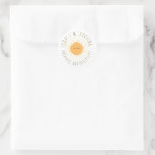 Süße lächelnde Sonne Runder Aufkleber (Tasche)