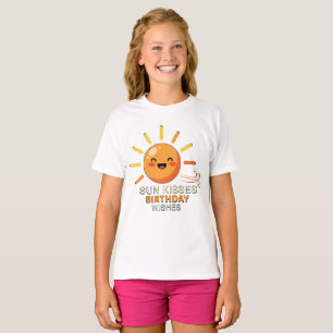 Süße lächelnde Sonnengratulationskarten für Kleink T-Shirt