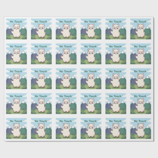 Süße Lama Geschenkpapier (Flach)