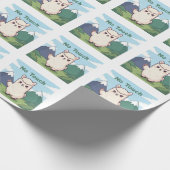 Süße Lama Geschenkpapier (Ecke)