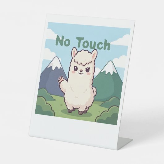 Süße Lama Sockelschild (Vorderseite)